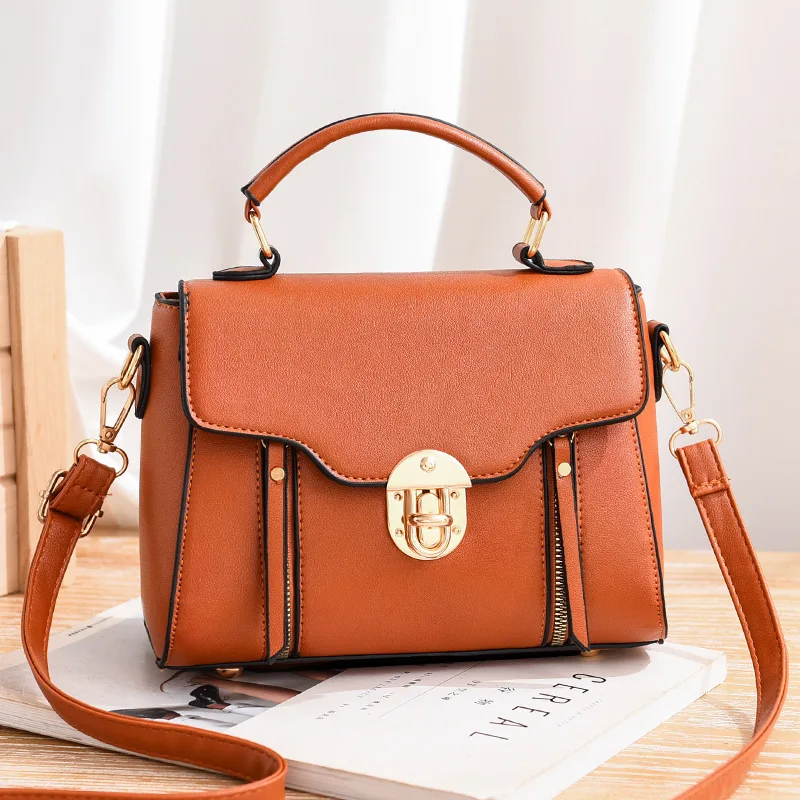 

Top Quality Luxury Brand 2021 Fashion Women Handbag Casual Belt Decoration Shoulder Messenger Bag High-quality Leather Lady Bag