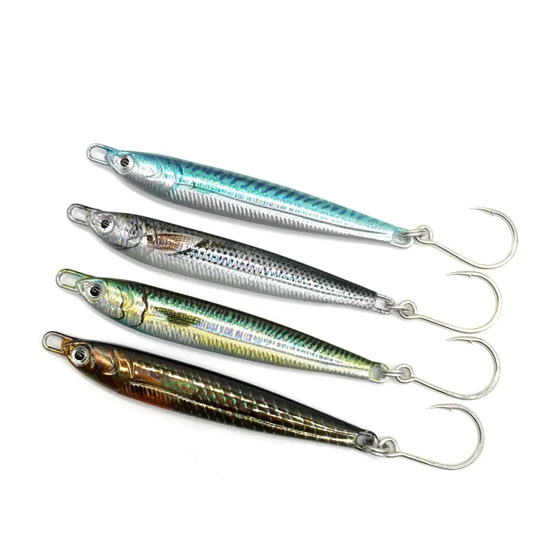 3D лазерная искусственная наживка с металлической ложкой для джиггинга приманка