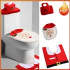 3 шт., новогодний чехол на сиденье унитаза с Санта-Клаусом