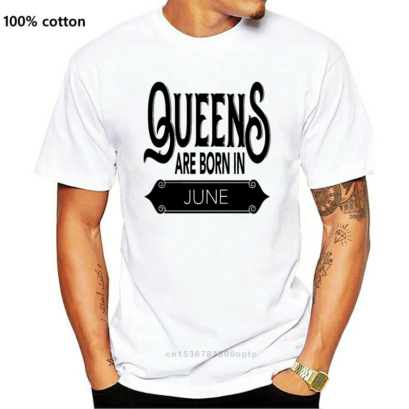 

QUEENS ARE BORN IN JUNE BIRTHDAY MONTH LOVE ROYAL Womens White T-Shirt(1)