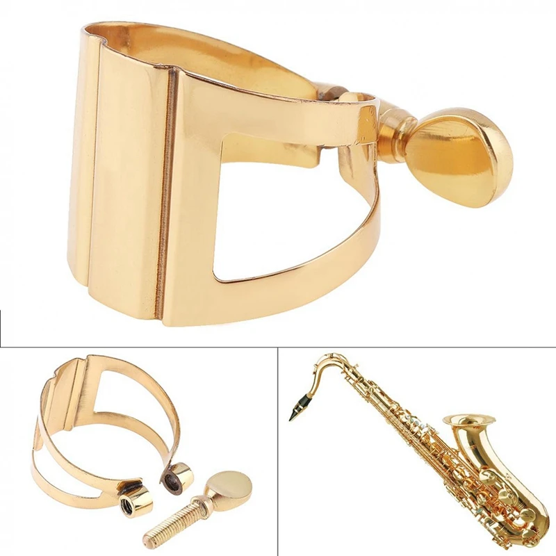 

Saxophone Mouthpiece Ligature Gold -Plated Ligature Fastener For Rubber Mouthpiece