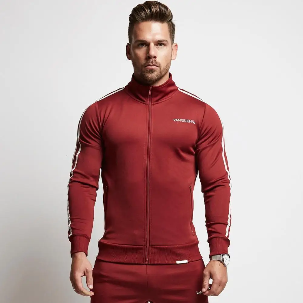 

2020 fashion Brand sporting suit Fitness Sport Jacket Coats Men Hoodies Sets Men Gyms Sportswear Jogger Suit Male Tracksuit Sets