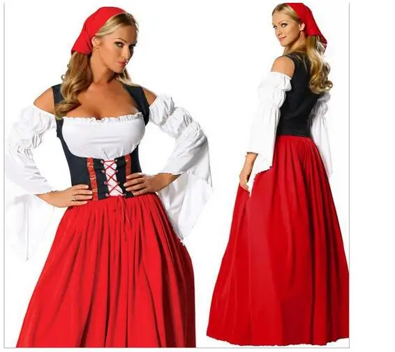 

FREE SHIPPING Womens Beer Maid Wench German Oktoberfest Costume plus size costume