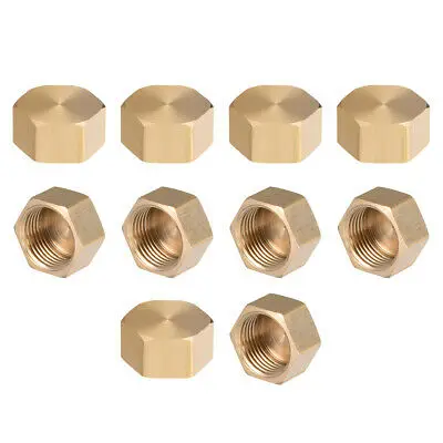 

Brass Cap, Hex Pipe Fitting G3/8 Female Pipe Connector 10pcs