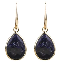 drop shaped blue sand copper earrings dangle chandelier