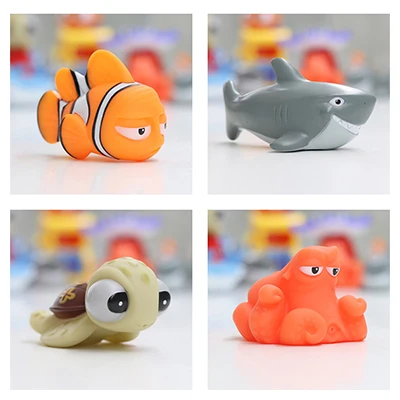 Set F Детские игрушки для ванной, Забавный мягкий резиновый плавающий спрей для воды, сжимаемые игрушки, резиновые игрушки для ванной, игровые животные для детей, в поисках Немо Дори - Цвет: Set F