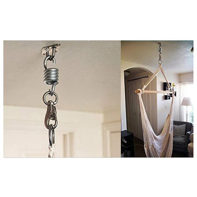 

Hammock Extension Spring Heavy for Garden Swing Hanging Chair Sturdy Punch Bag Outdoor Durable Porch Suspension Hook