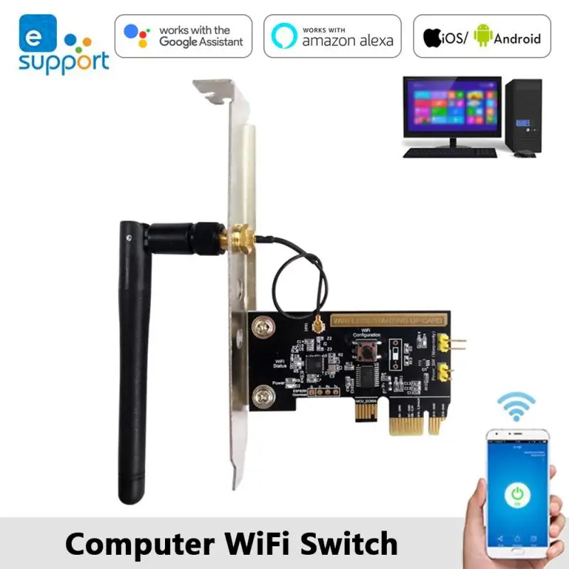 

Пульт дистанционного управления EWeLink для компьютера, беспроводной релейный модуль Wi-Fi для работы с Alexa Google Home