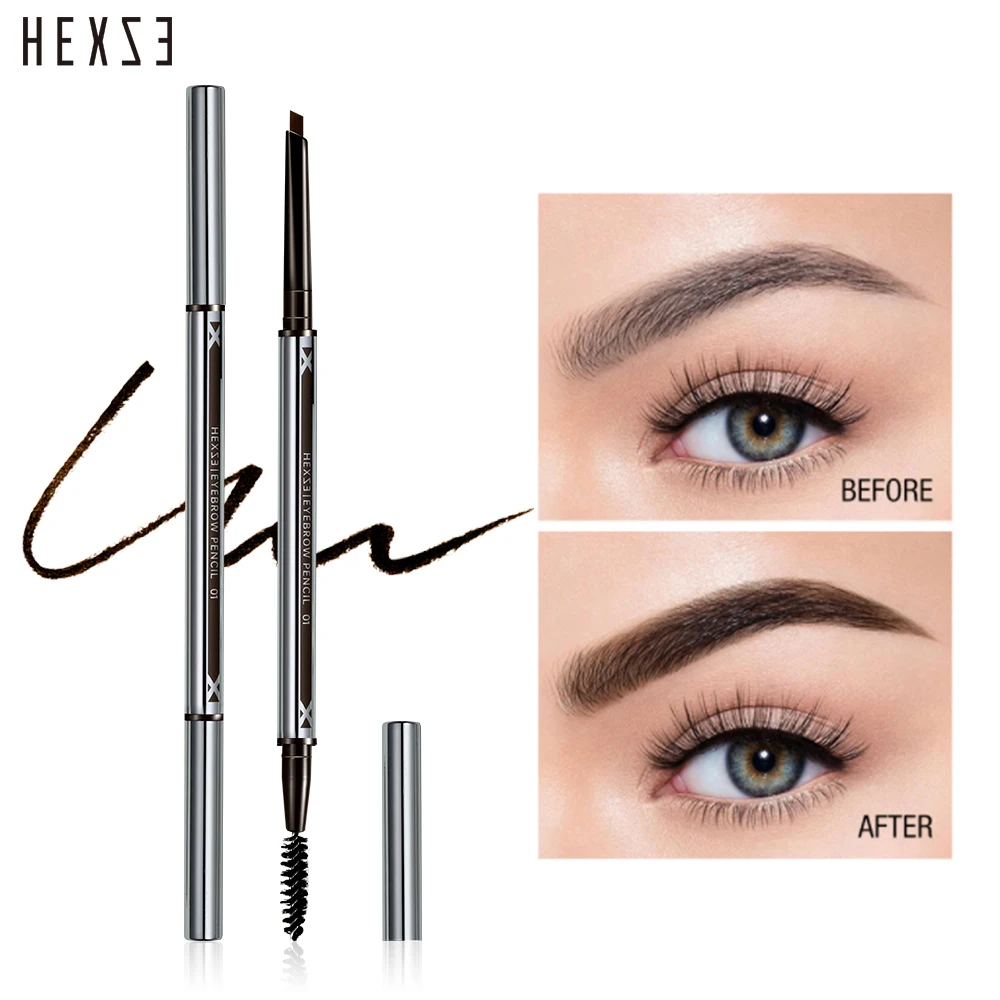 

HEXZE двойной головой глаз, бровей, устойчивые к воде, карандашом пушистый бровей Пернатый пушистый бровей коричневый, черный серый гладкая Во...