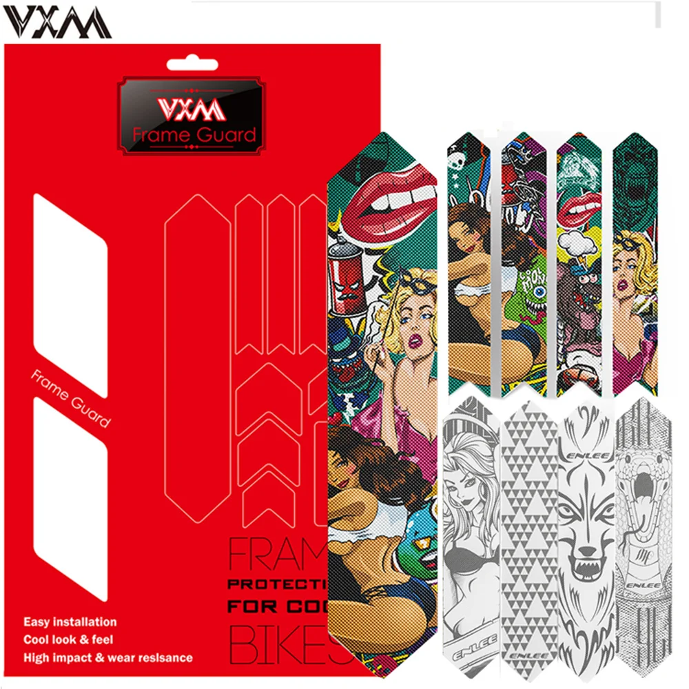 VXM 3D Защита от царапин для горного велосипеда защита рамы съемная наклейка