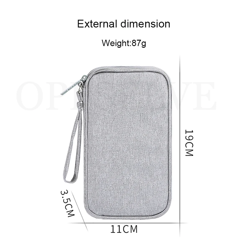 Travel Closet Organizer Case For Headphone Storage Power Bank Bag Digital Portable Zipper Accessories Charger Data Cables Pouch