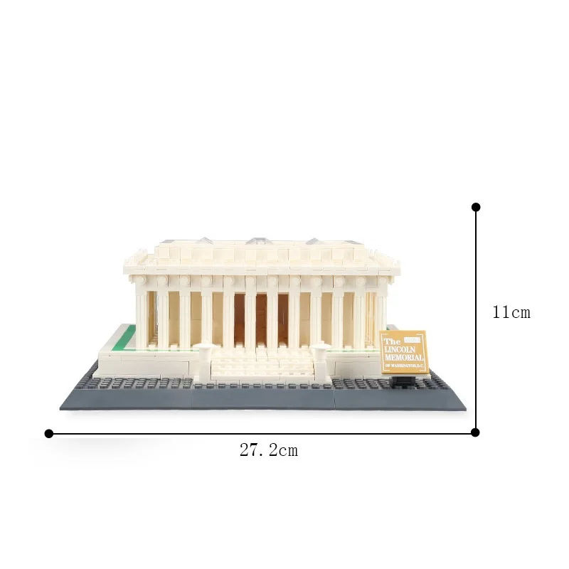 

United States Lincoln Memorial Bricks City Great Building Blocks Toys for Children Kids Gifts Model 979Pcs