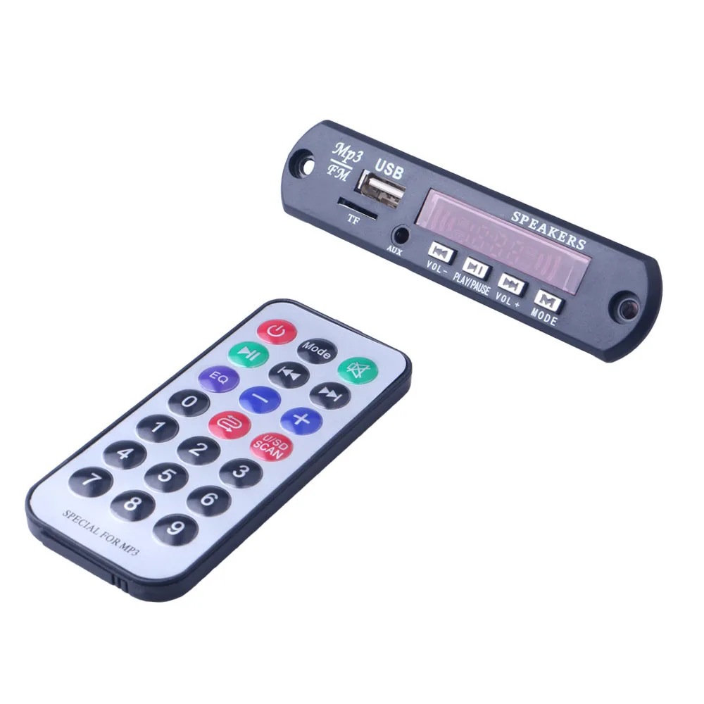 Плата автомобильного декодера MP3 WMA совместимая с Bluetooth 5 В 12 mp3-плеер FM-радио TF USB 3