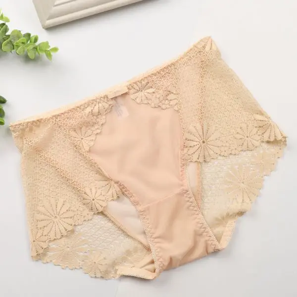 Женские Кружевные Трусики с высокой талией женские бесшовные трусики цветочным