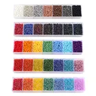 Стеклянные бусины 2 мм в наборе, чешские очаровательные стеклянные бусины-разделители для изготовления ювелирных изделий, колец, сделай сам, аксессуары для одежды ручной работы D02