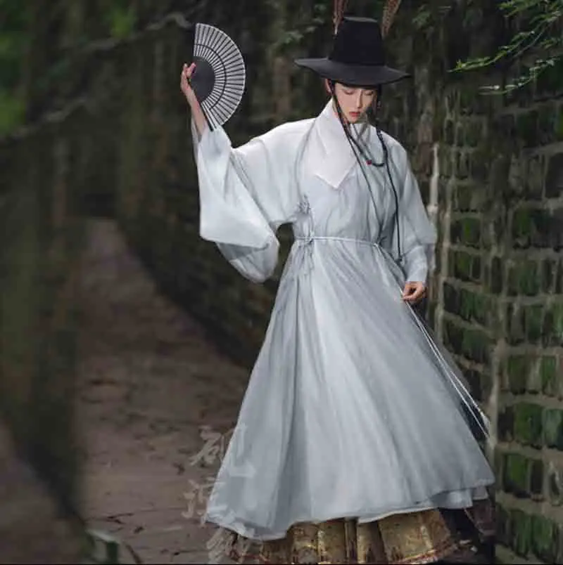 

Hanfu Men&Women Chinese Traditional Hanfu Outfit Male Cosplay Costume Fancy Dress Gray&Blue Hanfu For Men/Women Plus Size XL