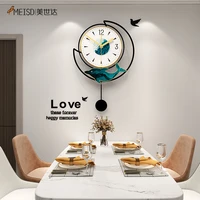 meisd clocks wall home decor dolphin designer watch hanging decoration colorful modern design horloge free shipping