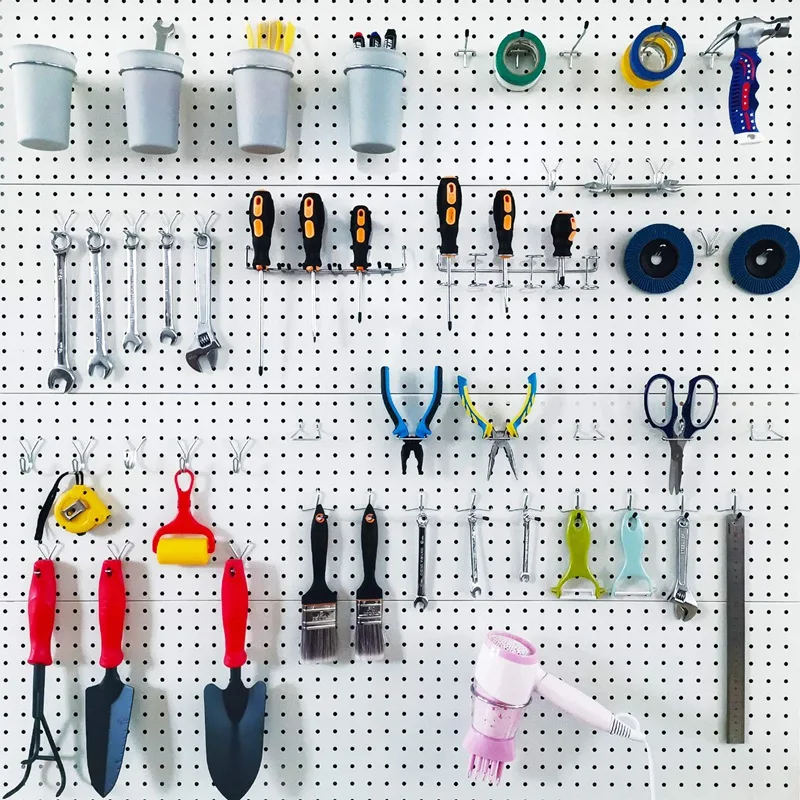 

130 Piece Pegboard Hooks, 13 Different Types of Peg Board Hooks Will Not Fall Out, for Garage, Workbench, Kitchen