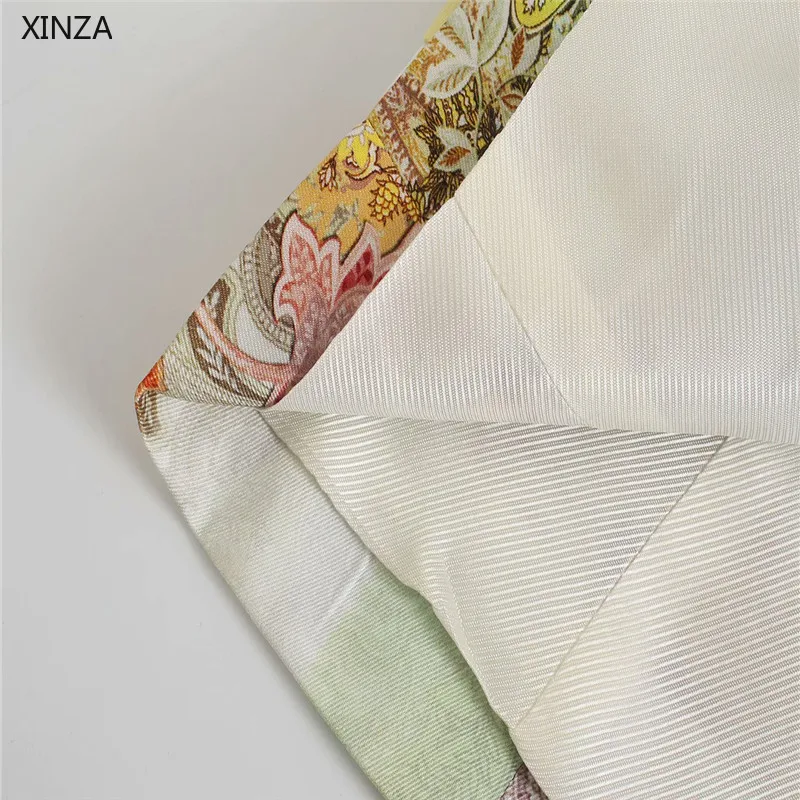 

2021 Za Women Floral Print Open Blazer Long Sleeve Front Patch Pockets Vintage Blazers Coat Female Chic Summer Outerwear Top