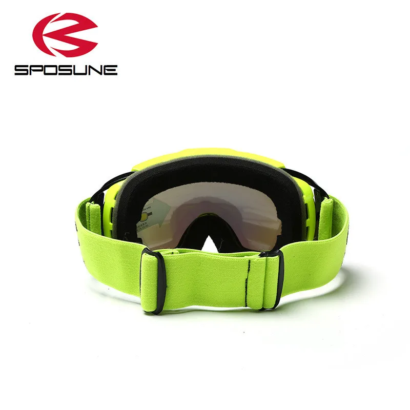 Противотуманные лыжные очки для сноуборда с двойными линзами мужские и женские