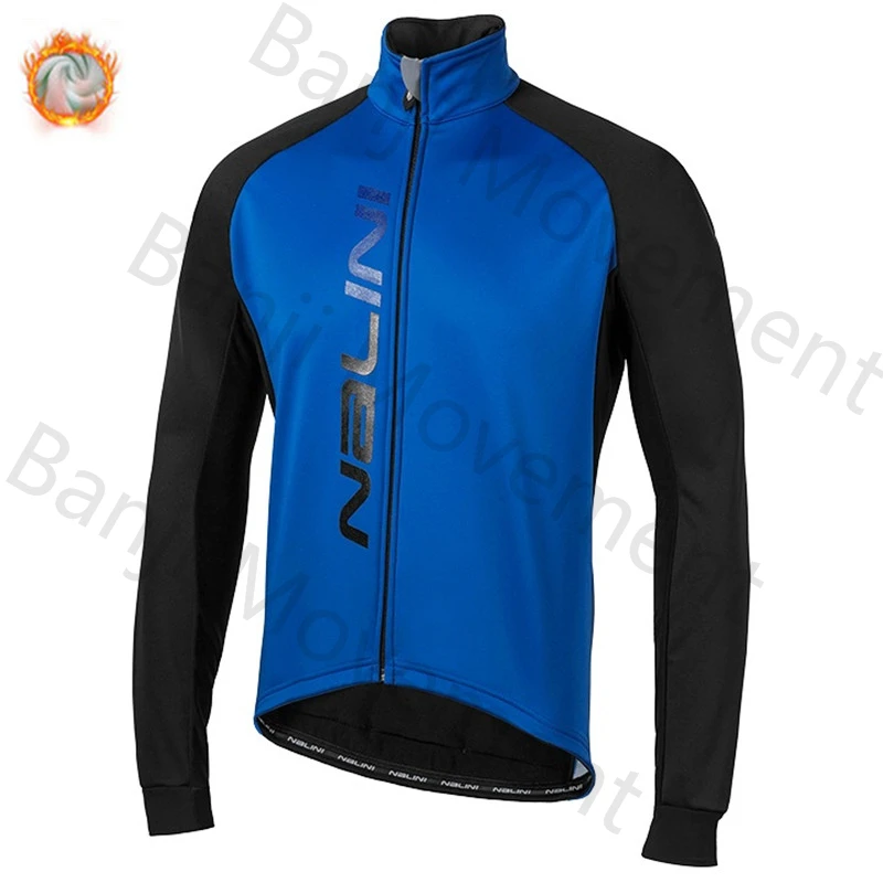 Ropa Ciclismo теплый Nalini зимний теплый флисовый мужской костюм Джерси для езды на велосипеде MTB Одежда комбинезон комплект - Цвет: cycling jersey 8