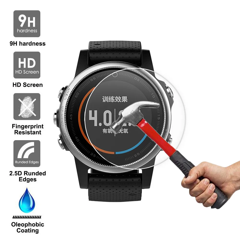 2 шт. защитная пленка из закаленного стекла для Garmin Fenix 5S GPS / Forerunner 645 Музыкальный