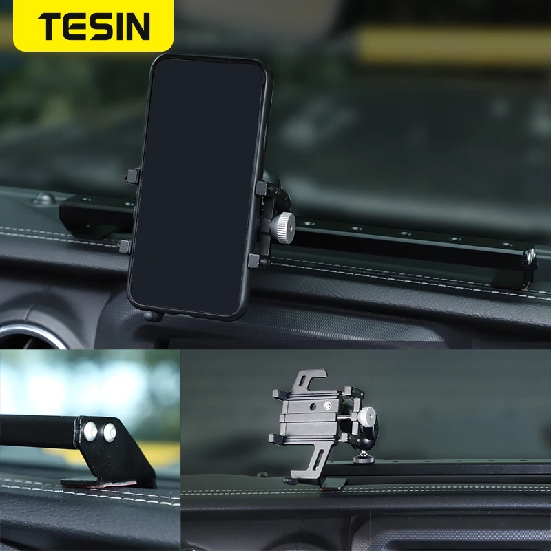 tesin gps stand holder for jeep gladiator jt 2018 car mobile phone support holder accessories for jeep wrangler jl 2019 free global shipping