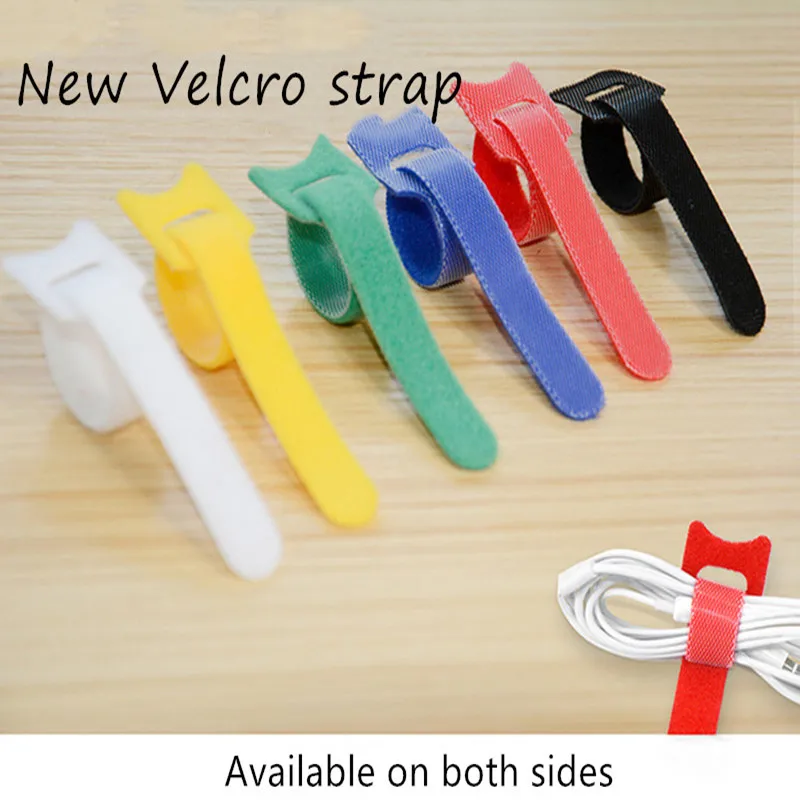 

20/40/60 Pcs Adhesive Magic Fastener Tape Sticks Cable Tie Model Straps Wire With Battery Stick Buckle Belt Bundle Tie Hook Loop