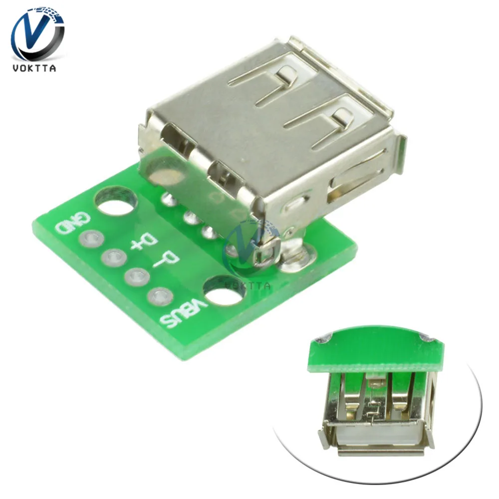 10Pcs/lot Type A Female USB To DIP 2.54MM PCB Board Adapter Converter Connector USB-03 4 Pin For Arduino | Обустройство дома