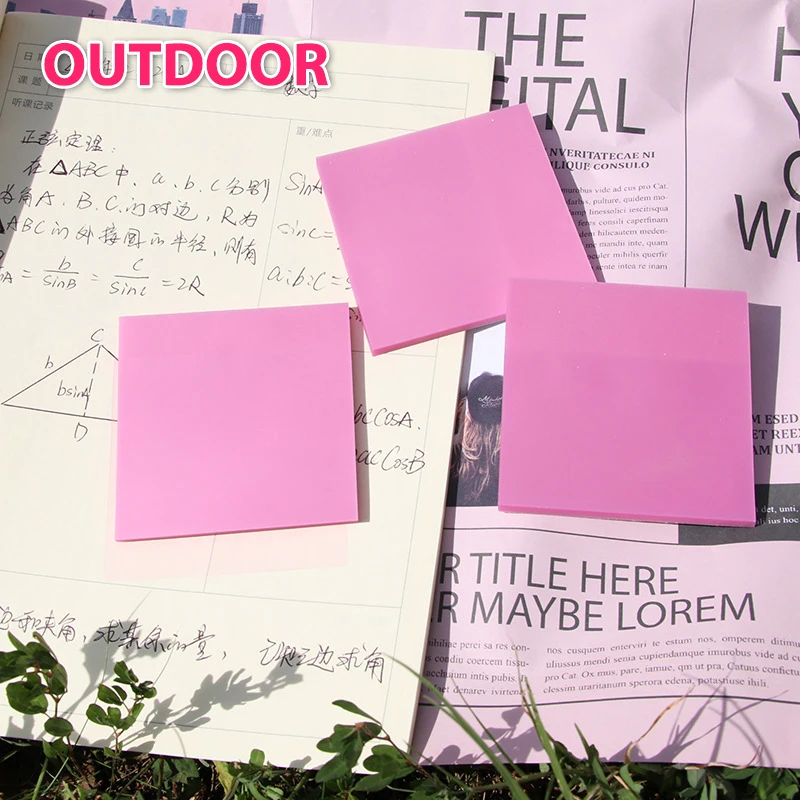 

Совершенно новый прозрачный липкий блокнот для записей водонепроницаемый самоклеящийся блокнот для записей Обучающие офисные канцтовары