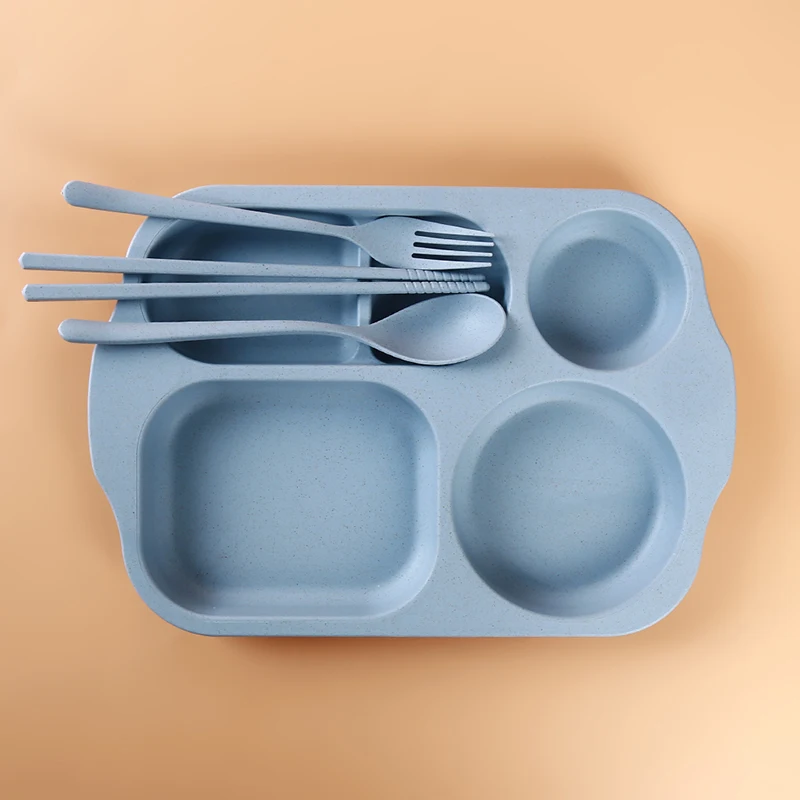 4 шт./набор Детские Красивая пиала из пшеничного материала секционные блюдо с