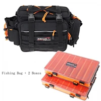 fishing pocket 29 x 22 x 18cm multifunctional waist shoulder messenger fishing tackle bag with 2 double sided lures box