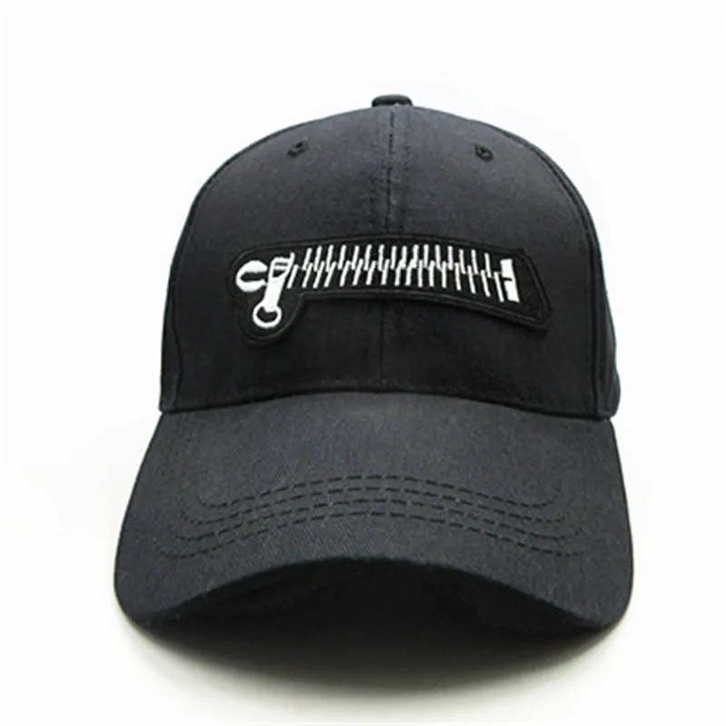 

2021 Zipper Embroidery Cotton Baseball Cap Hip-hop Adjustable Snapback Hats for Men and Women 139