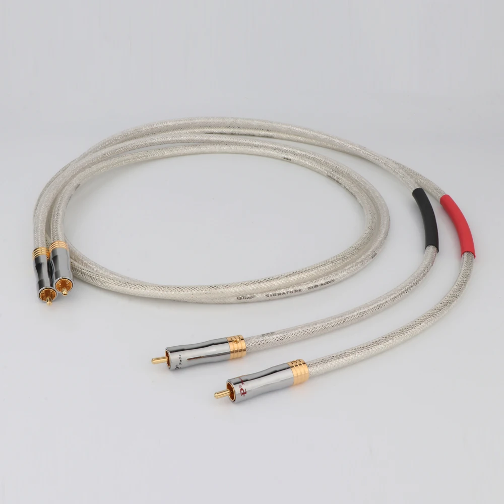 

QED Подпись OFC посеребренный соединительный кабель с позолоченными разъемами RCA