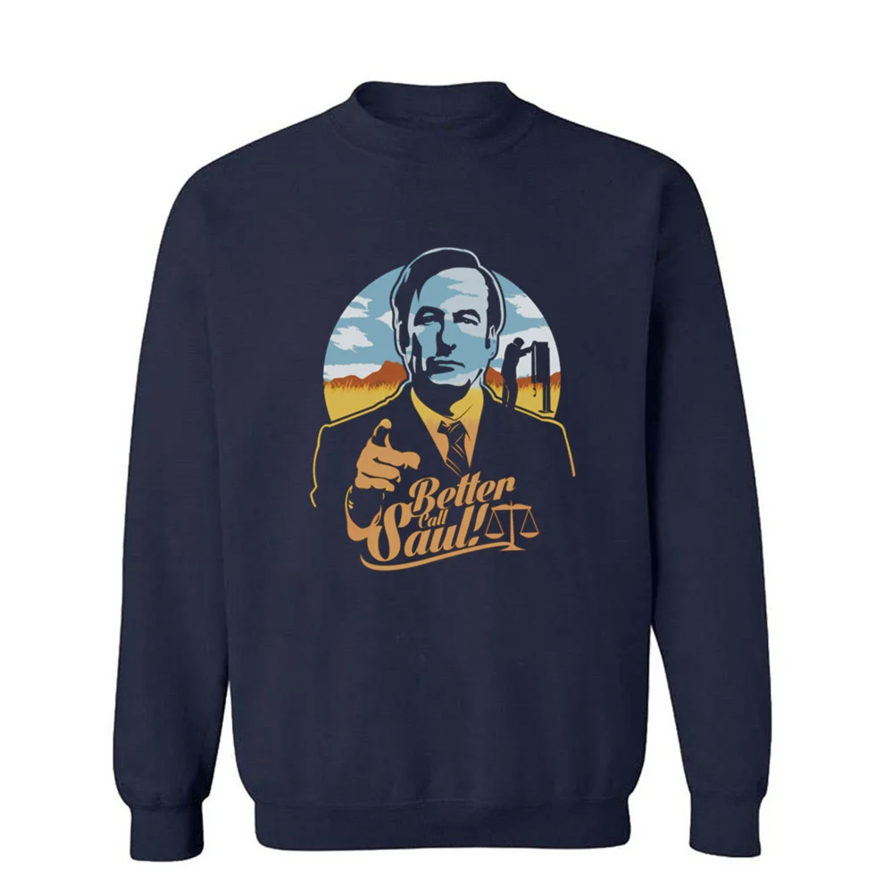 Толстовка Better Call Saul Мужская зимняя высококачественная хлопковая флисовая
