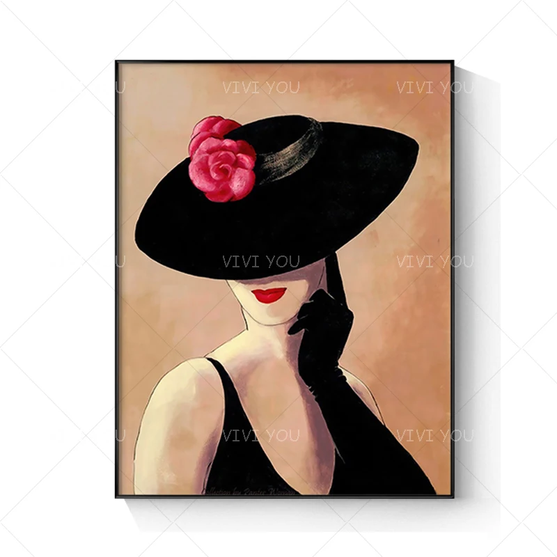 Женская холщовая шляпа с ручной росписью|Рисование и каллиграфия| |