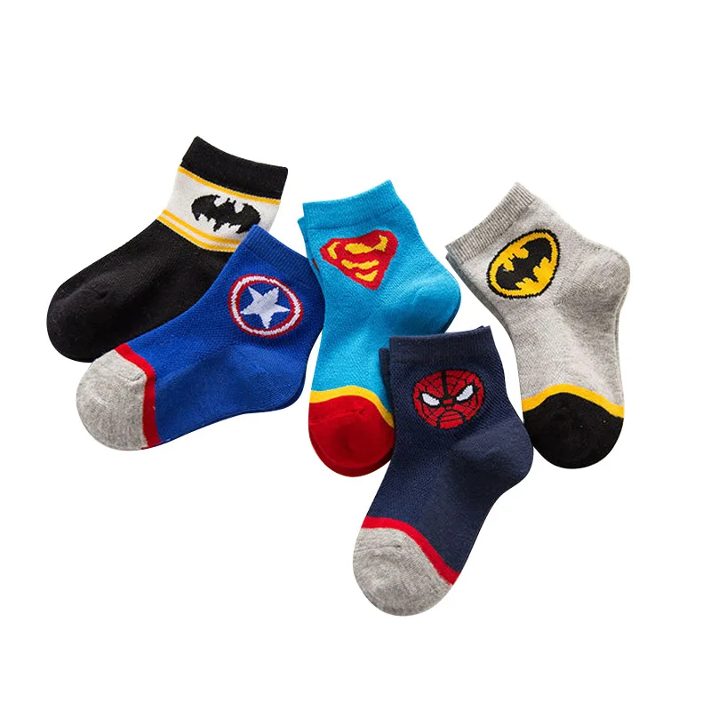 

Original Disney Children Boys Girls Socks Autumn winter Warm Cotton Socks American Hero Avengers Cartoon Captain America Spider-