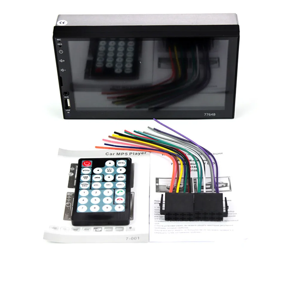 with control 2DIN автомобильное радио 7 дюймов Сенсорное Зеркало Ссылка Android плеер MP5 Авторадио Bluetooth Камера заднего вида магнитофон плеер - Цвет: with control