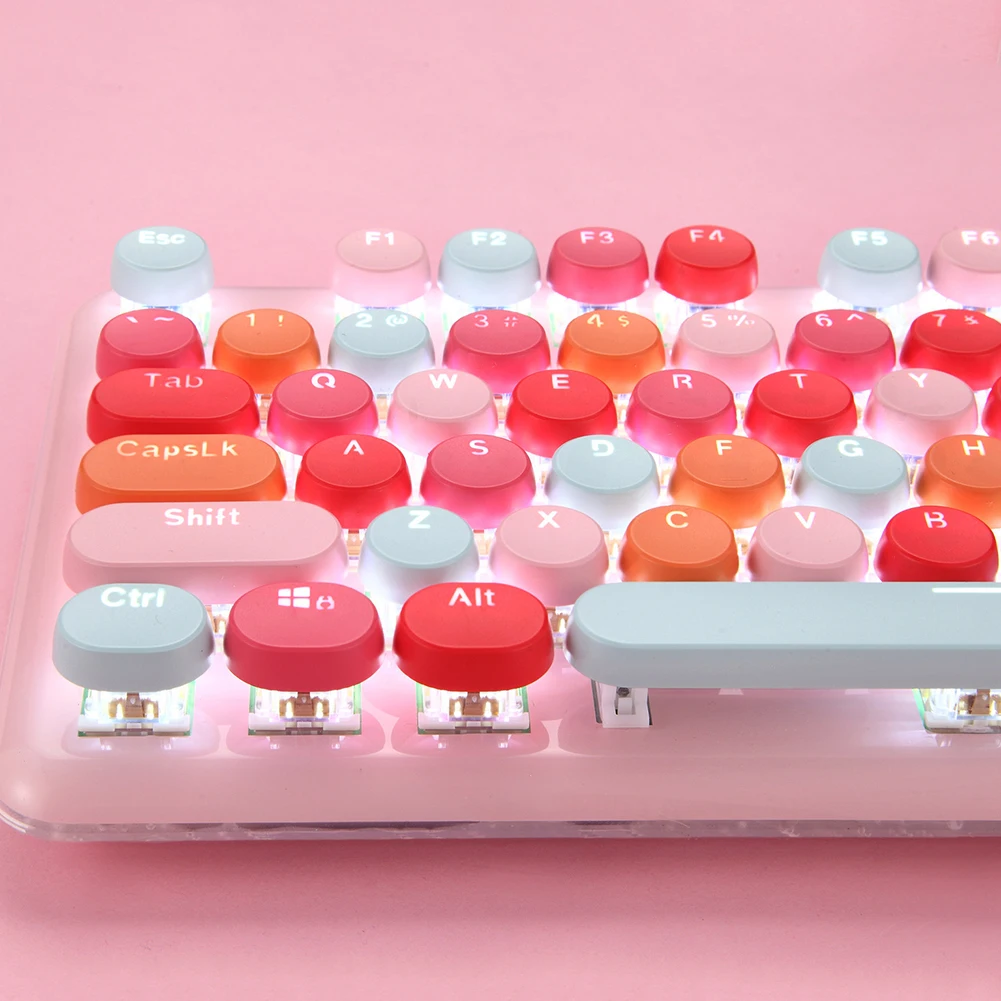

104 Keys Silent Universal USB Wired Home Office Lipstick Retro Punk Ergonomic Professional Metal Accessory Mechanical Keyboard