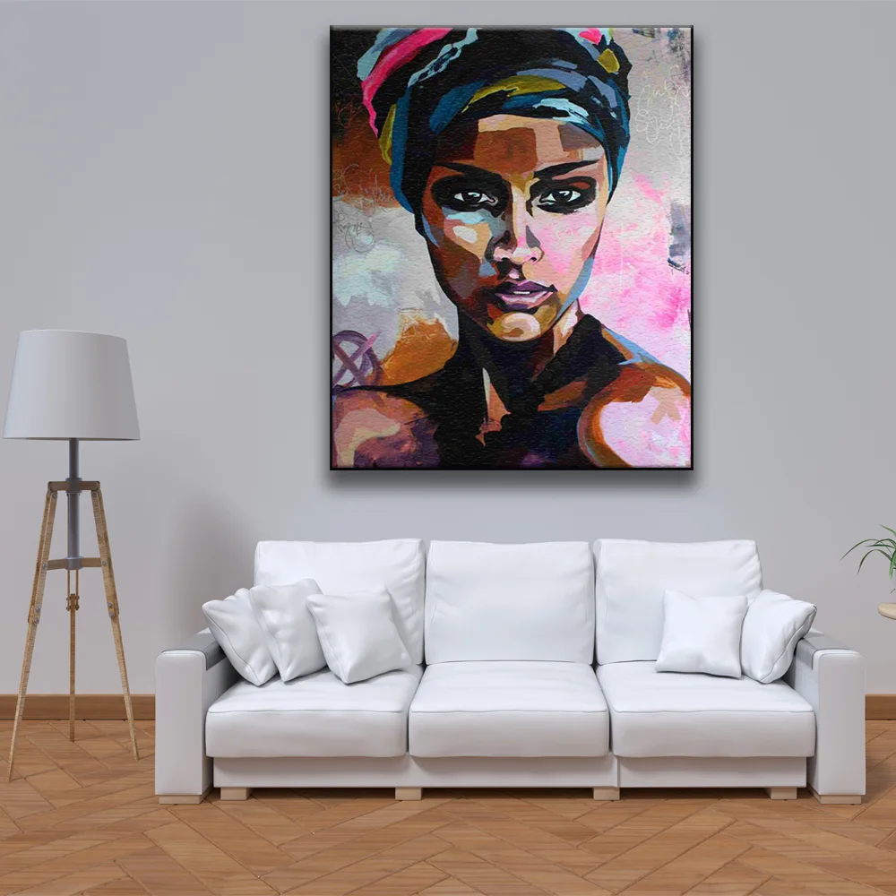 DIY Раскраска по номерам африканские женские акриловые Краски украшения Картина