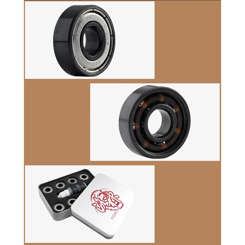 

16Pcs Ball Bearings Skateboard Bearings Double Rubber Sealed Shielded Miniature Deep Groove Bearings