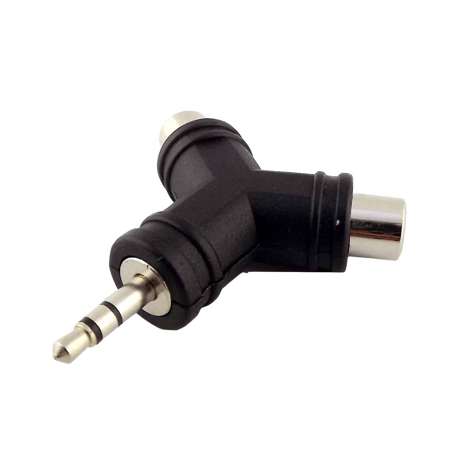 1 шт. аудио-разветвитель конвертер черный 3,5 мм стерео-штекер для наушников на два женских разъема RCA Phono.