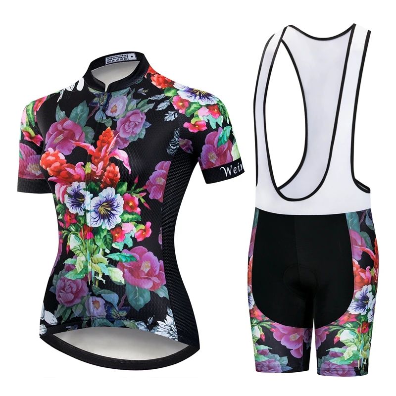 

JPOJPO Women Cycling Jersey Sets mtb Racing Bicycle Shirt Clothing Ropa Ciclismo Summer Short Sleeve Bike Jersey Bib Shorts Sets
