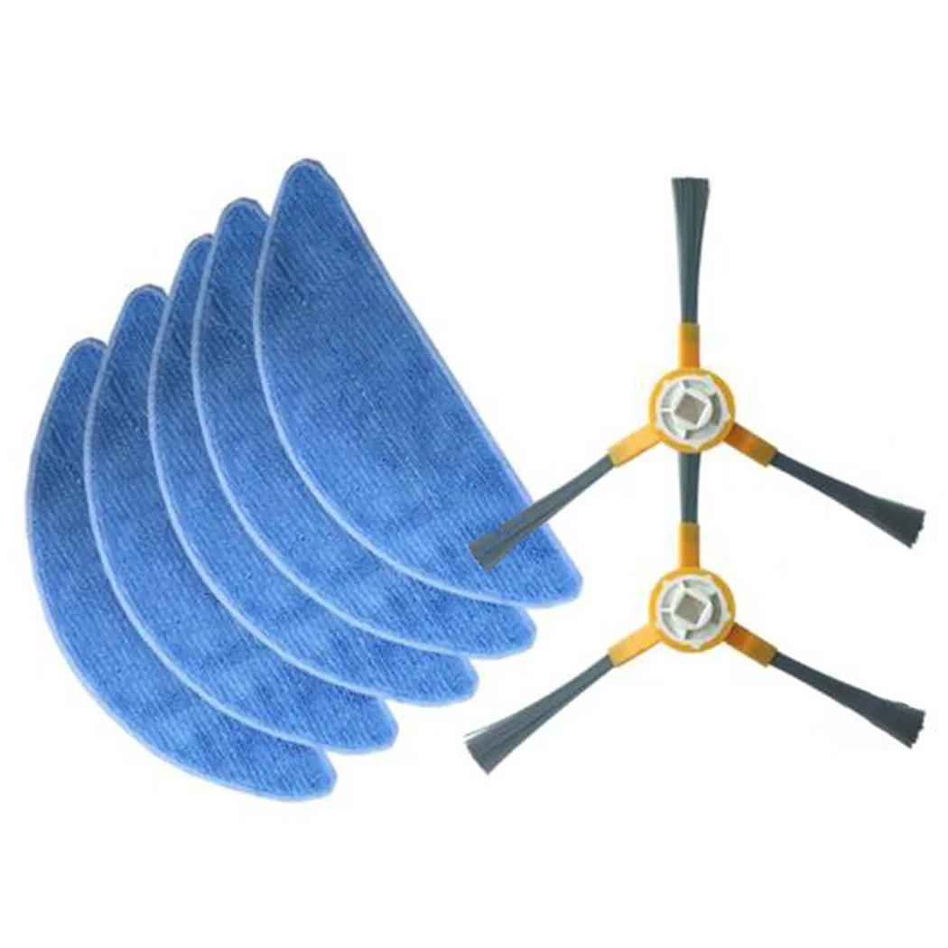 

5*Mop Cloth 2*Side Brushes For IKOHS NETBOT S15 Robot Vacuum Cleaner *100% Brand New And High Quality