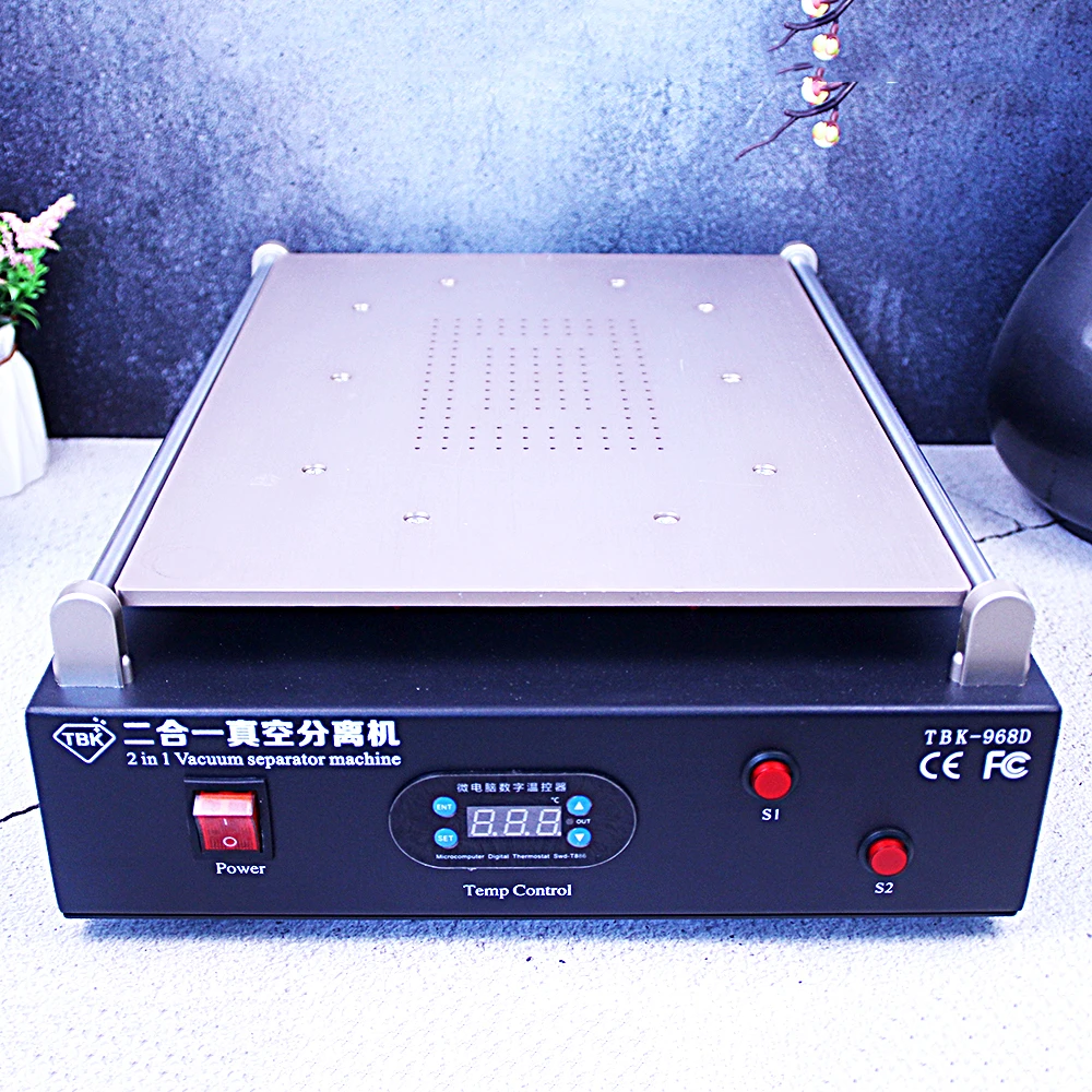 

Built-in Vacuum Pump 19 Inch Large Separation Zone For I Pad/ Tablet LCD Vaccum Separator Pressing Machine Screen TBK-968D