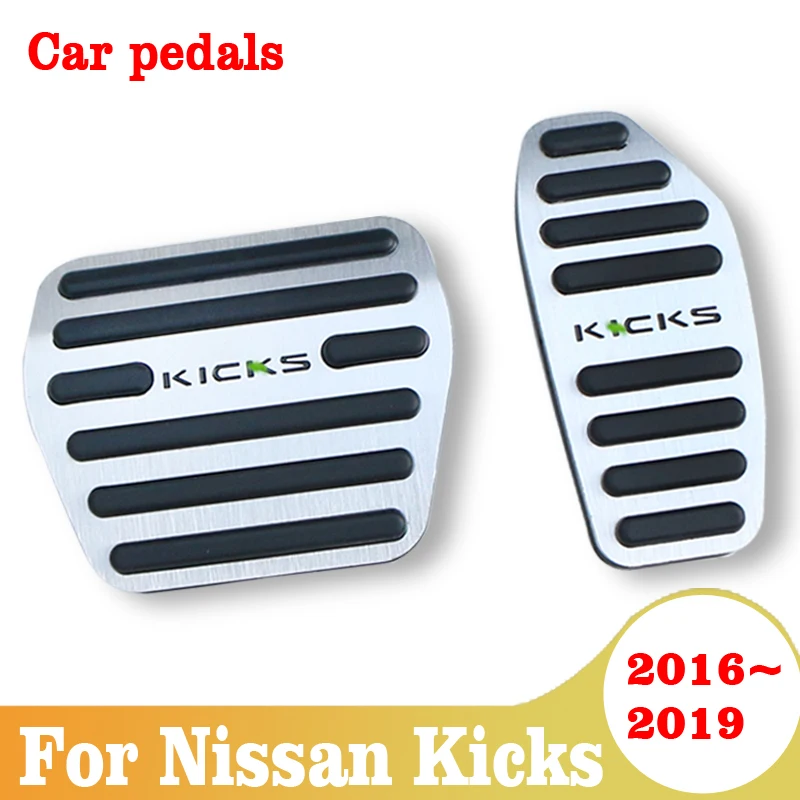 

For Nissan Kicks 2016 2017 2018 2019 2020 AT Accelerator Brake Gas Fuel Clutch Pedal Footrest Pedals Plate Cover Car Accessories