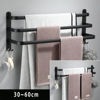 space aluminum towel rack matte black hanger wall mounted towel holder toilet single layer multilayer bathroom accessories