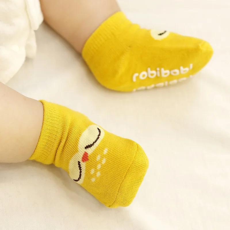 Calcetines antideslizantes de dibujos animados para ni&ntilde;os, medias de suelo para beb&eacute;s y beb&eacute;s, de 1 a 2 a&ntilde;os, en cuatro colores-3