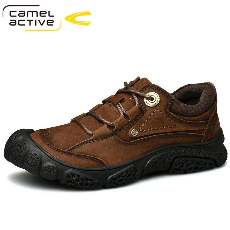 

Camel Active Men Shoes Genuine Leather Shoes Men Business Casual Office Natural Cow Leather Shoes Male Dad Flats Lace Up Shoes