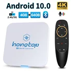 ТВ-приставка HONGTOP Android TV Box, Android 10, 2,4 ГГц и 5,8 ГГц, Wi-Fi, 4 ГБ, 64 ГБ, 4k, 3D Bluetooth, медиаплеер, HDR +, высокое качество